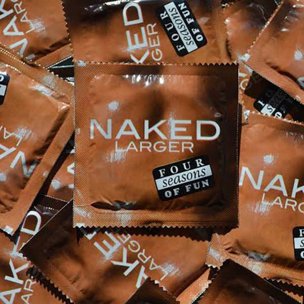 Four seasons - naked larger - condoms -  box front view | Flirtybay.com.au